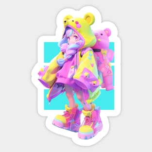 AKBLM - KAWAII FAIRY KEI フェアリー系 | KAWAII PASTEL ANIME AKIHABARA STYLE GIRL Sticker